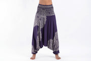 Floral Mandalas 2-in-1 Jumpsuit Harem Pants in Purple