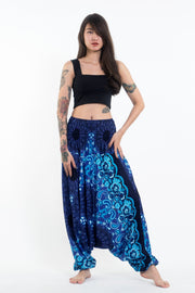 Paisley Mandalas 2-in-1 Jumpsuit Harem Pants in Blue