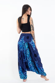 Paisley Mandalas 2-in-1 Jumpsuit Harem Pants in Blue