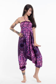 Paisley Mandalas 2-in-1 Jumpsuit Harem Pants in Purple