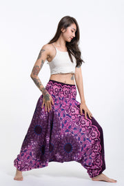 Paisley Mandalas 2-in-1 Jumpsuit Harem Pants in Purple