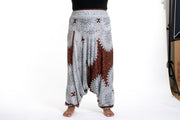 Plus Size Marble Mandalas 2-in-1 Jumpsuit Harem Pants in Brown