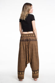 Hill Tribe Elephant Women's Elephant Pants in Brown