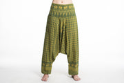 Hill Tribe Elephant Women's Elephant Pants in Green