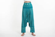 Hill Tribe Elephant Women's Elephant Pants in Turquoise