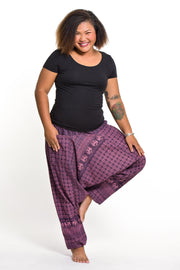 Plus Size Hill Tribe Elephant Women's Elephant Pants in Purple