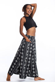 Diamonds Women's Cotton Palazzo Pants in Black