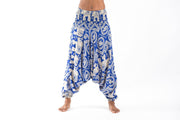 Imperial Elephant 2-in-1 Jumpsuit Elephant Pants in Blue