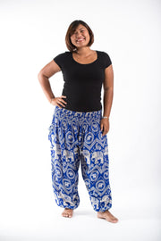 Plus Size Imperial Elephant Women's Elephant Pants in Blue